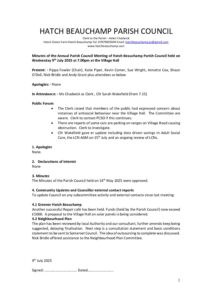 HBPC Minutes 9 July 2025 DRAFT for circulation