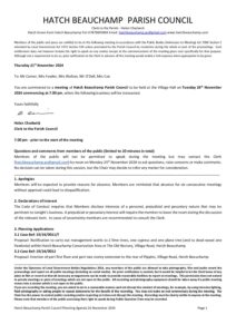 Hatch Beauchamp Planning Agenda 26 November 2024 for Councillors